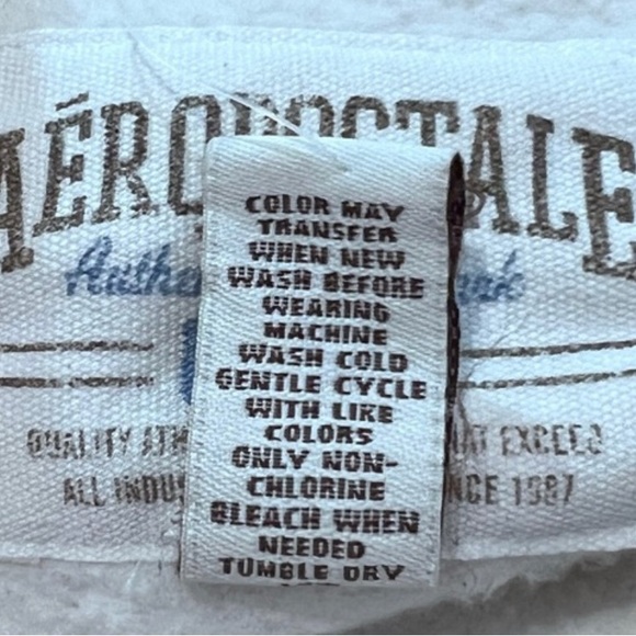 Aeropostale Vintage Pullover Distressed Embroidered Hoodie - Picture 8 of 14